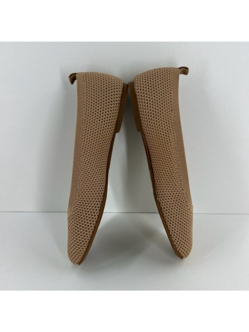 Lucky Brand Daneric Knit Ballet Flats Size 6.5 Washable Slip On Square Toe Beige - Picture 7 of 12